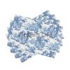 French Toile De Jouy Placemats Sets of 4 Waterproof Heat Resistant Linen Table Mats for Home Party Dining Table Decor 12x18 Inch