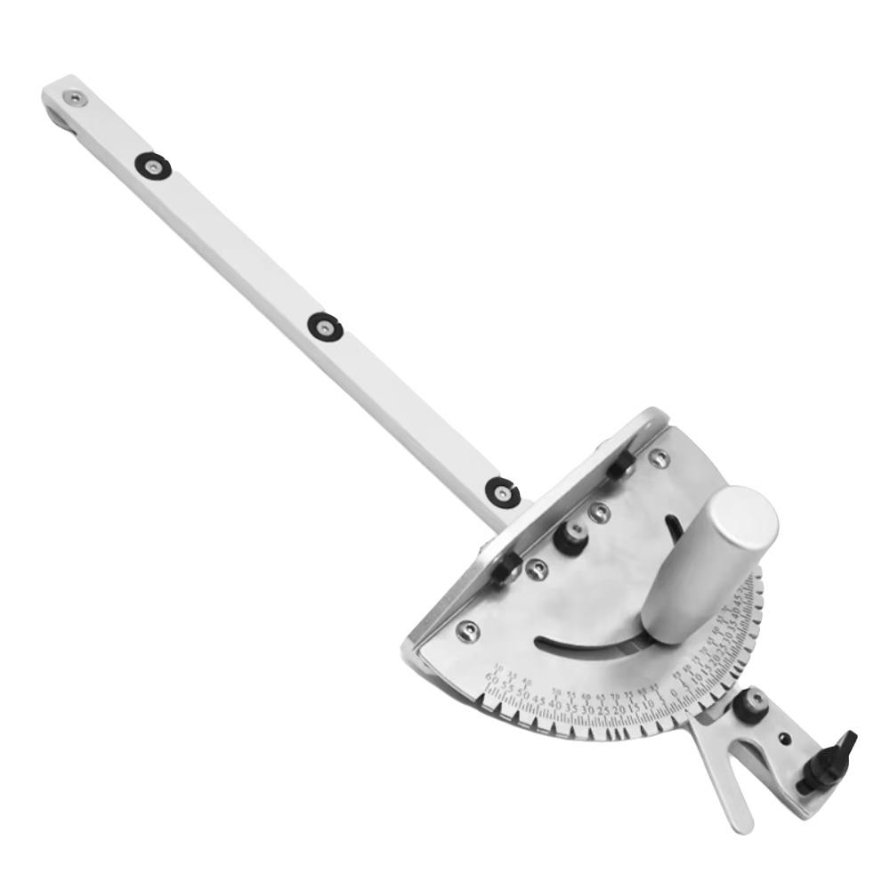 Woodworking Push Ruler Flip Stop Angle Ruler Adjustable Miter Gauge  Sawing Assembly