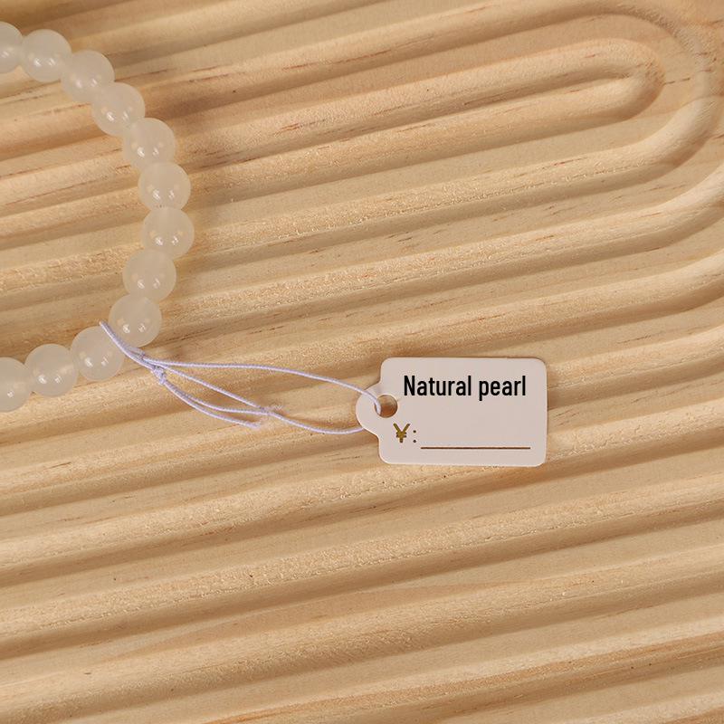 In-Stock Blank Cardboard Jewelry Tags with Elastic Rope for Clothing Accessories