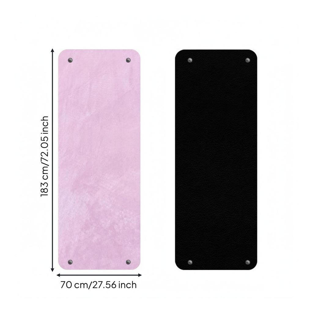 Rectangular Folding PVC Exercise Pad Suede Towel Mat Thick Gym for Home