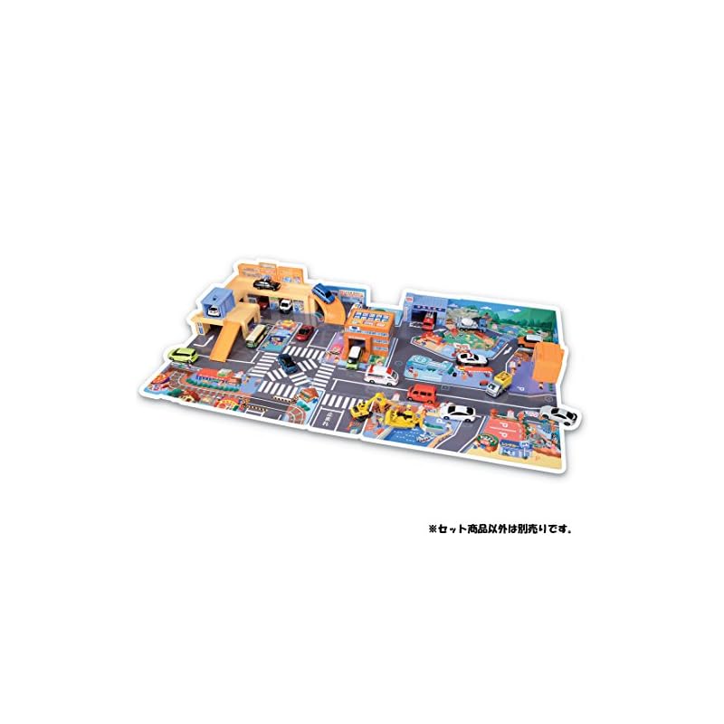 TAKARA TOMY "Tomica Easy Cleanup! Lively Sound Town" Miniature Car Toy, Unisex, Ages 3+, Meets Toy Safety Standards, ST Mark Certified, TOMICA