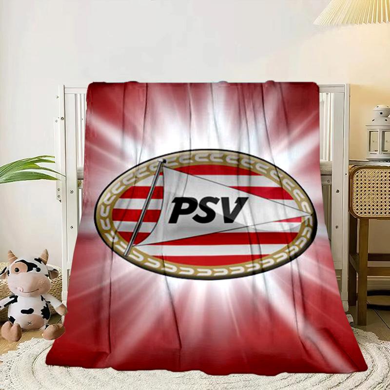 Coperta portatile/morbida con stemma PSV Eindhoven, coperta da letto, adatta per viaggi, campeggio, soggiorni, uffici, divani, regali per tifosi