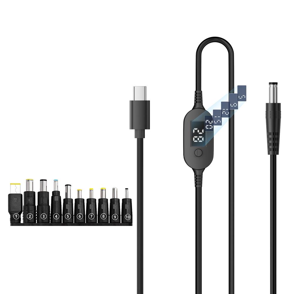 USB C to DC Power Cable 140W Type C to 5V 9V 12V 15V 20V 28V Adjustable Voltage Adapter Connector Cable for Laptop Routers