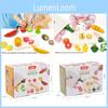 Kitchen Toy Wooden Set Fruits Vegetables Children Pretend Activities Cooking