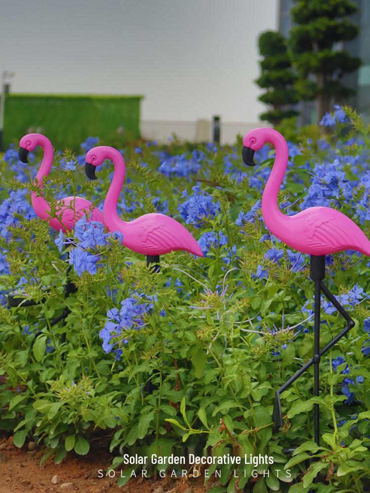 Solar LED Flamingo Gartenleuchte – Dekorative Außen-Bodenleuchte für den Hof