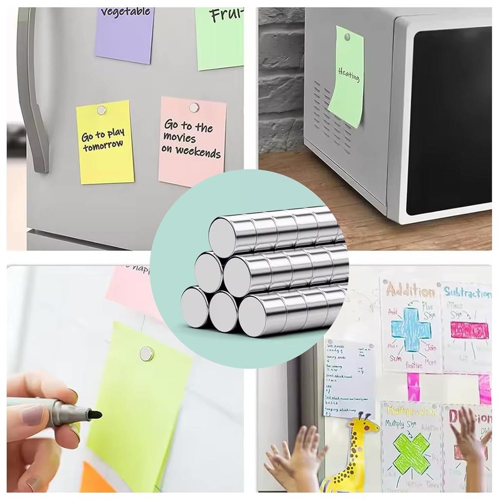 YIKOOLIN 10/50PCS Mini Round Magnets Set Cat Eye Design for Acrylic Nail Clippers Measuring Artificial Nail Length Compatible