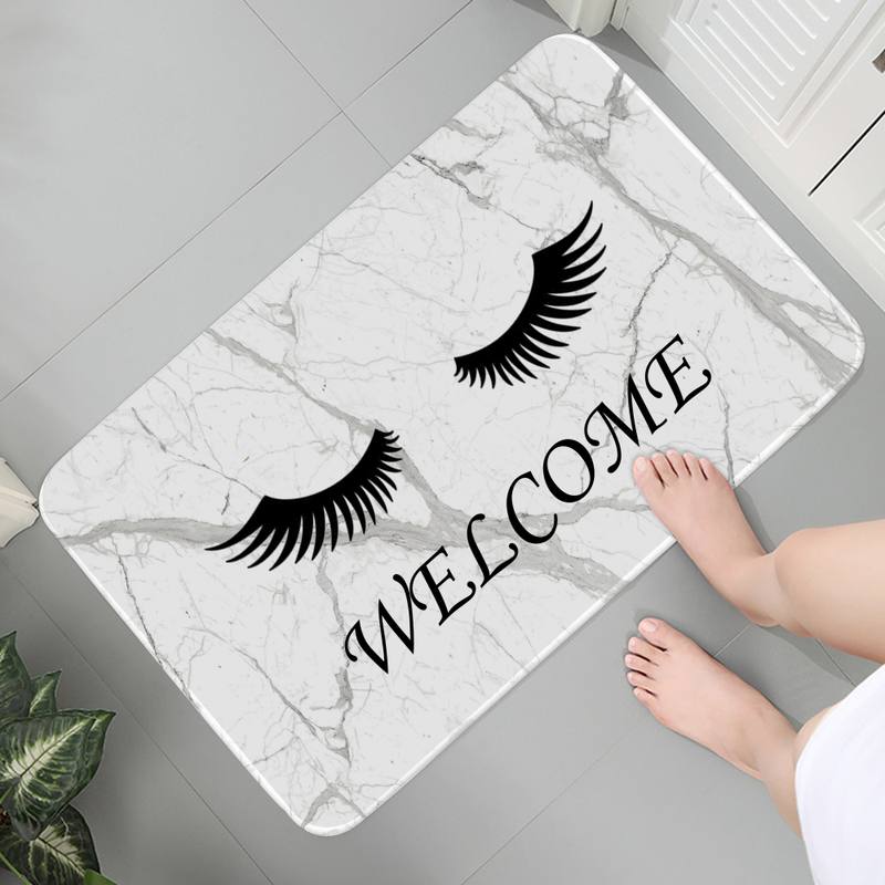Eyelash Decorative Anti-slip Carpet Bathroom Kitchen Bedroon Floor Mats Indoor Soft Entrance Doormat