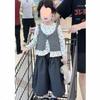2025 Mädchen Trendiges Mode-Weste-Set im koreanischen Stil - Modisches Kinder-3-teiliges Outfit