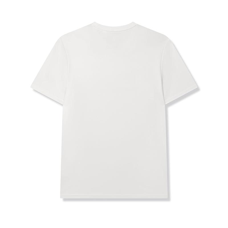 Fila White Series Simple Comfortable Versatile Knitted Short Sleeve T-Shirt Men Tops F11M523101F-WT