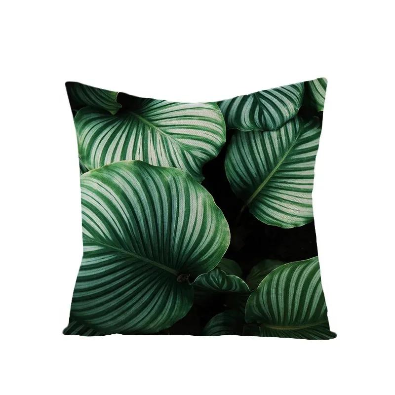 Plant Leaf Pillow Cover Bedroom Room Home Decoration Office Seat Living Room Sofa Cushion Cover 45X45Cm