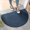 Solid Color Retro Semi-circular Dust Removal Door Mat Home Household Bathroom Non-slip Floor Rug