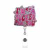 Bow Cherry Acrylic Badge Holder Sparkling Powder Medical Theme Retractable Pull Badge Reel Id Lanyard Name Tag Card Badge Holder