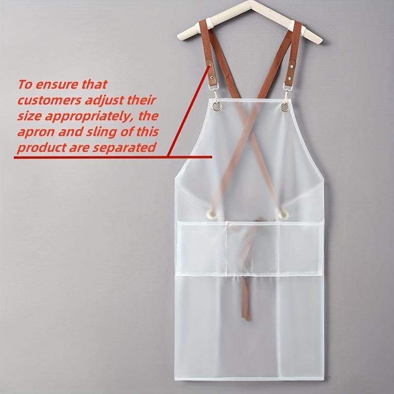 Schürze mit verstellbaren Trägern Transparentes PVC Küchenbekleidung für Damen