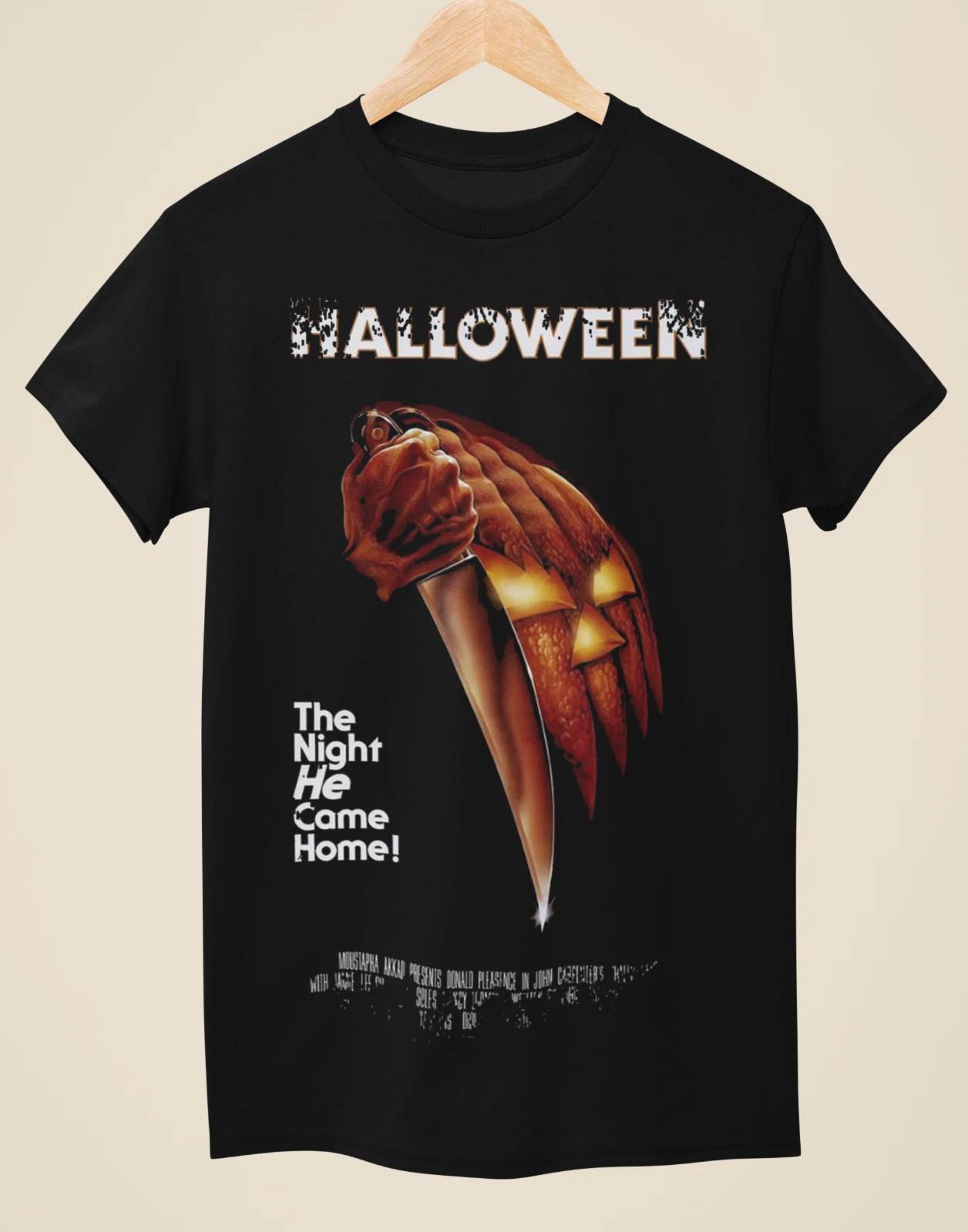 Halloween - Movie Poster Inspired Unisex Black 100% Cotton T-shirt Mens Tees Top M