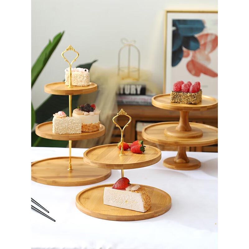 Jingchengwen Wooden Forest Style Dessert Display Set