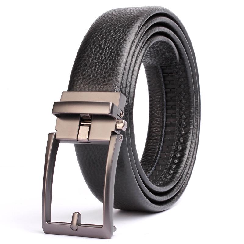 

Роскошный мужской ремень из коровьей кожи с автоматической пряжкой 110cm