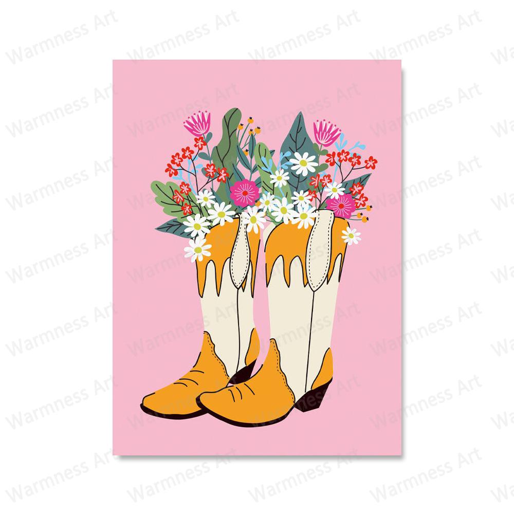 

Текст Цитата, настенная живопись на холсте, цветок, цветочная корона, ботанические постеры с изображением зебры и принты, ковбойские сапоги, букет фотографий, домашний декор 21x30cm No Framed лиловый