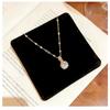 Four Claw Inlaid Zircon Simple Light Luxury Titanium Steel Clavicle Necklace