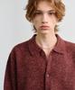 Knouun Nep Yarn Collar Cardigan (Wine)