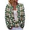 LXF-YK52 Crew Neck Cardigan St. Patrick's 3D Printed Sweater New Knitted European beautiful woman