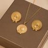 Geometric Star Earring & Necklace Set: French Retro Light Luxury Style
