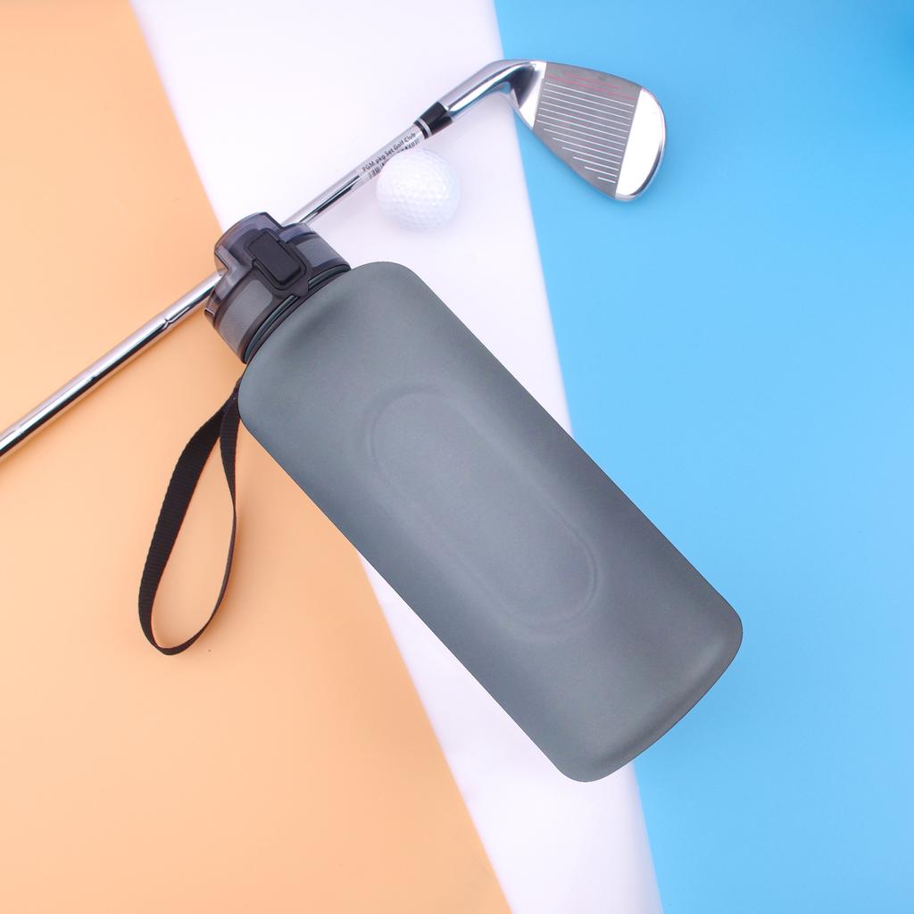 2000 ml velkokapacitní matná plastová láhev na vodu pro venkovní fitness sporty, láhev na vodu s výklopným víčkem, vesmírný pohár
