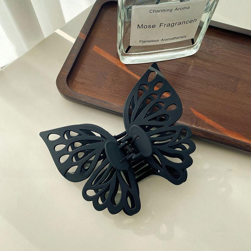 Elegant Double-layer Butterfly Hair Clip Stylish Large Size For Women With Premium Finish In Various Colors