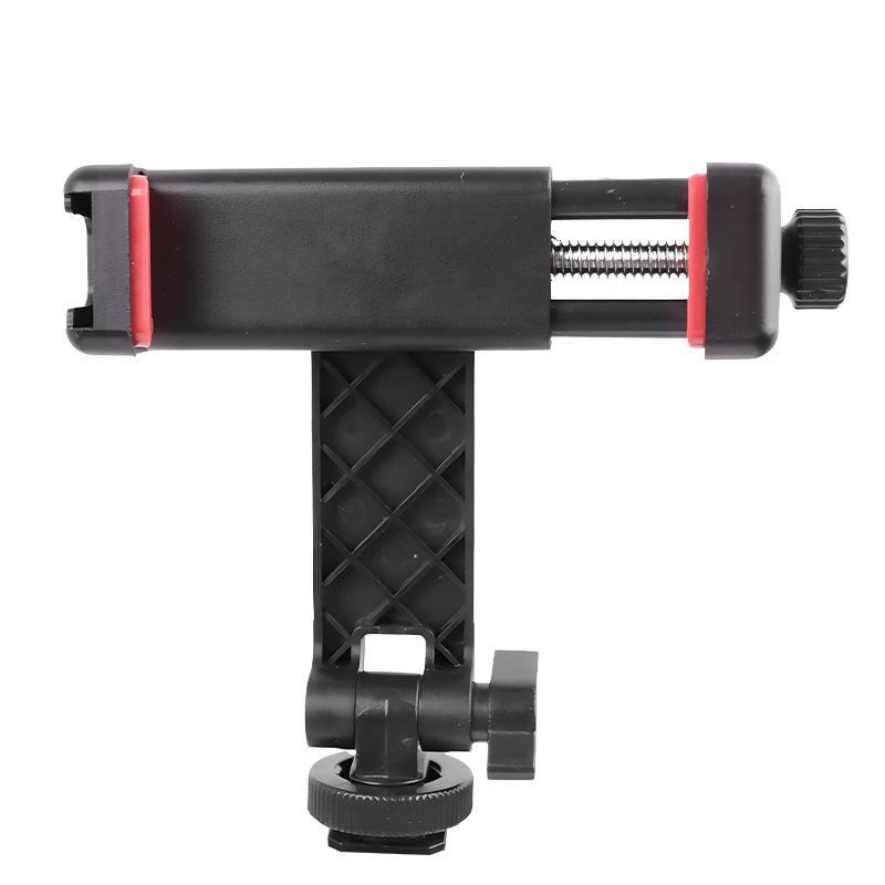 Multi-angle Rotating Cold Shoe Phone Holder for DSLR - Ideal for Horizontal & Vertical Photography and Live Streaming