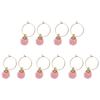 10Pcs Wine Glass Charm with Rings Drink Markers Label for for Drink Wine Cocktail Champagnes Tasting Party Decoration
