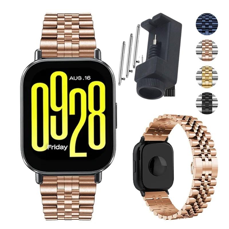22mm Metal Strap for Redmi Watch 5 Lite Stainless steel Bracelet Watchband for Redmi Watch 5 Active Luxury Bracelet Belt Correa