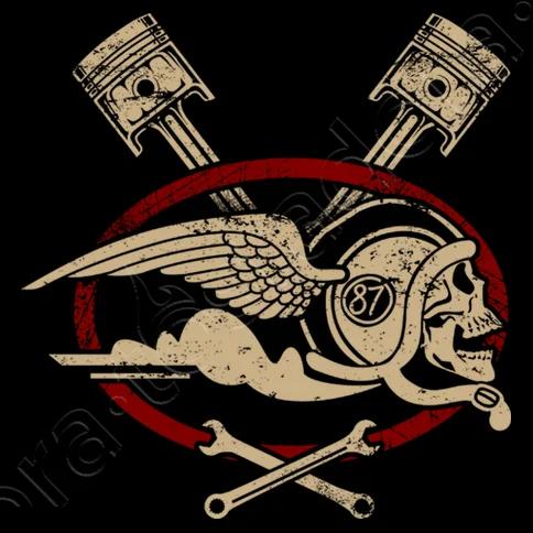 Biker Rider Wings Skull Personalized Graphic TShirt Summer Cotton ONeck Short Sleeve Mens T Shirt New S3XL