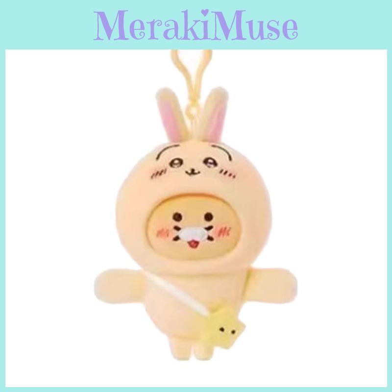 Hachiware Chiikawa Adorable Character Plush Keyring With Magnet For Bag School
