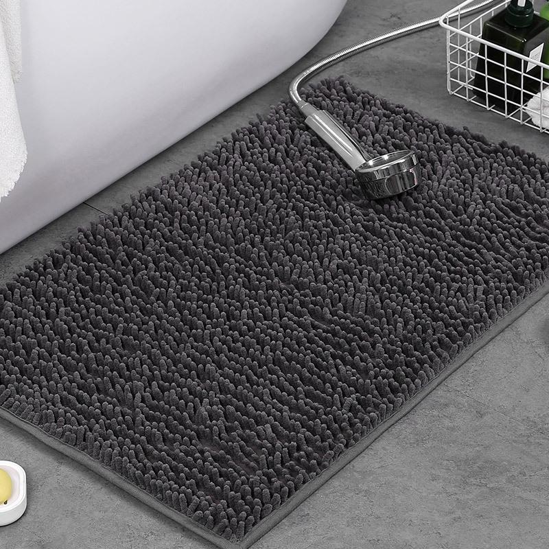 Chenille Water-Absorbent Anti-Slip Bathroom Entrance Mat