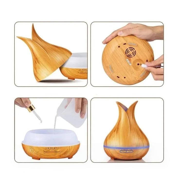 Leiser Ultraschall-Aromalampen-Diffusor „Krug“ 400 ml mit Hintergrundbeleuchtung / Luftbefeuchter