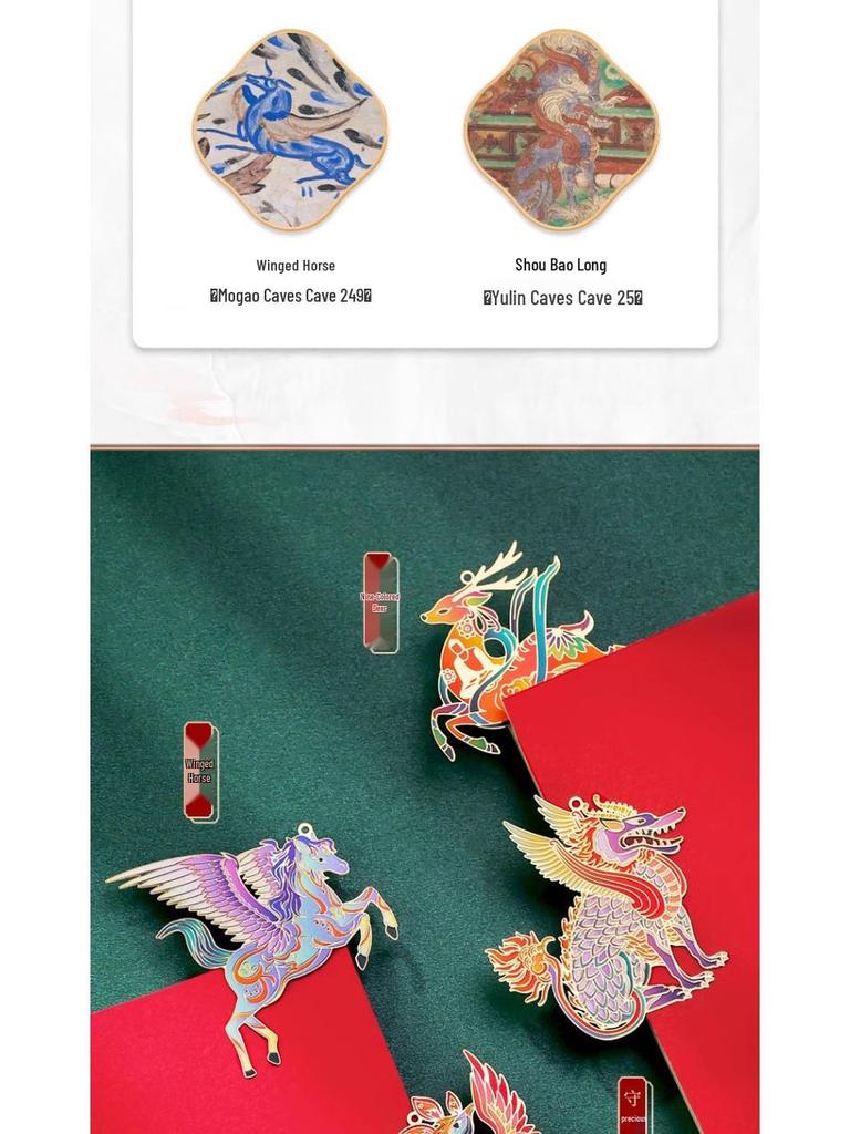 Dunhuang Classical Chinese Style Exquisite Metal Bookmark Gift Set