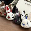 Dunkles Kaninchen Plüschtier Gothic Rebell Kaninchen Puppe Niedliche Edgy Tierfigur Plüschpuppe Schlüsselanhänger Anhänger Rucksack Dekoration Festival Geschenk