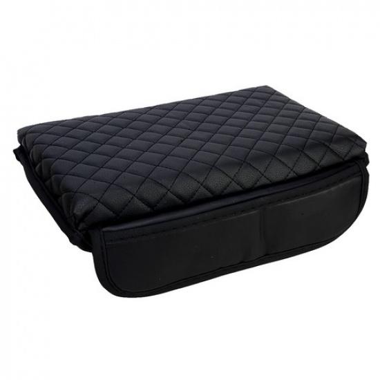 Car Armrest Cushion Cover Center Console Box Pad Protector & Storage Pockets