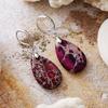 BLINGBAY Women's Vintage Purple Stone Drop Earrings Bohemian Teardrop Dangle Jewelry Gift for Party Wedding