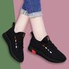 Women's Summer All-Black Breathable Soft-Soled Casual Work Shoes, Comfortable Kitchen And Hotel Footwear.