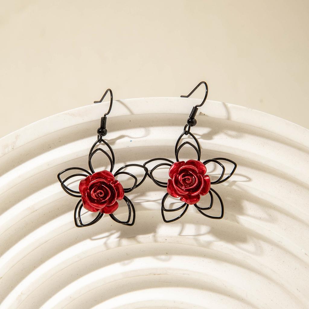 Accessories, Vintage Rose Flower Earrings, Stereo Personality Valentine's Day Earrings Earrings