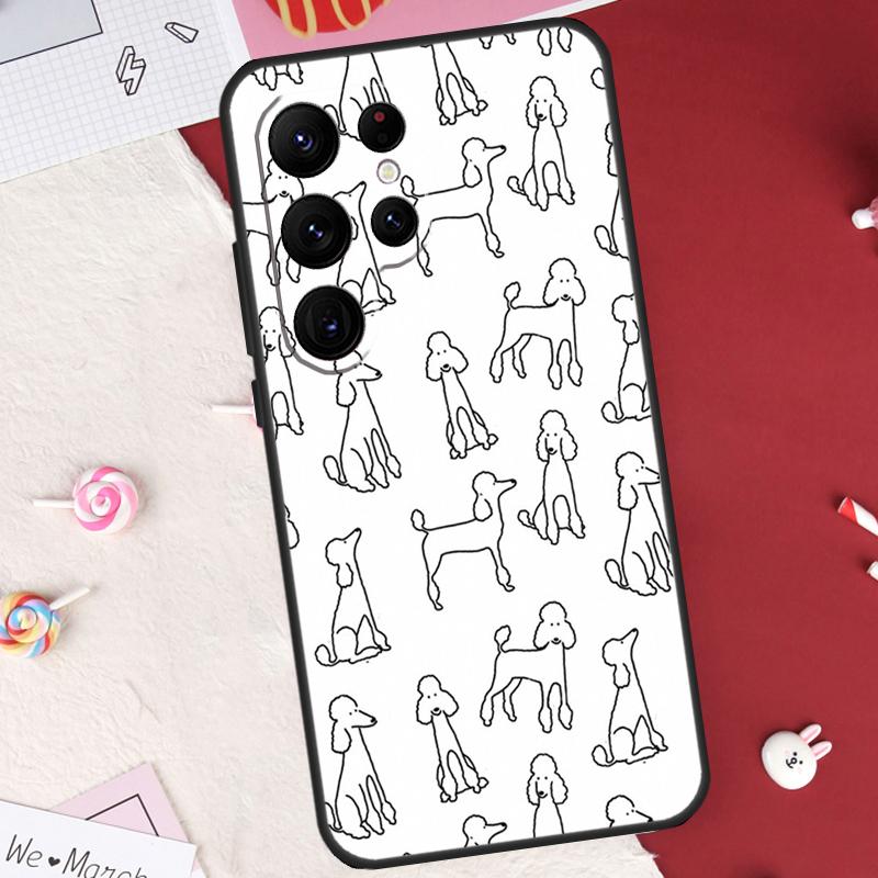 Poodle Dog Cartoon Case For Samsung Galaxy S26 Ultra S20 S21 S22 S23 S24 S25 Ultra S10 Plus S25 FE Cover Shell