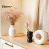 Modern Living Room Table Centerpiece Couple Embracing Abstract Vase, Matte Black Decorative Sculpture, Style Romantic Home Atmosphere Ornament