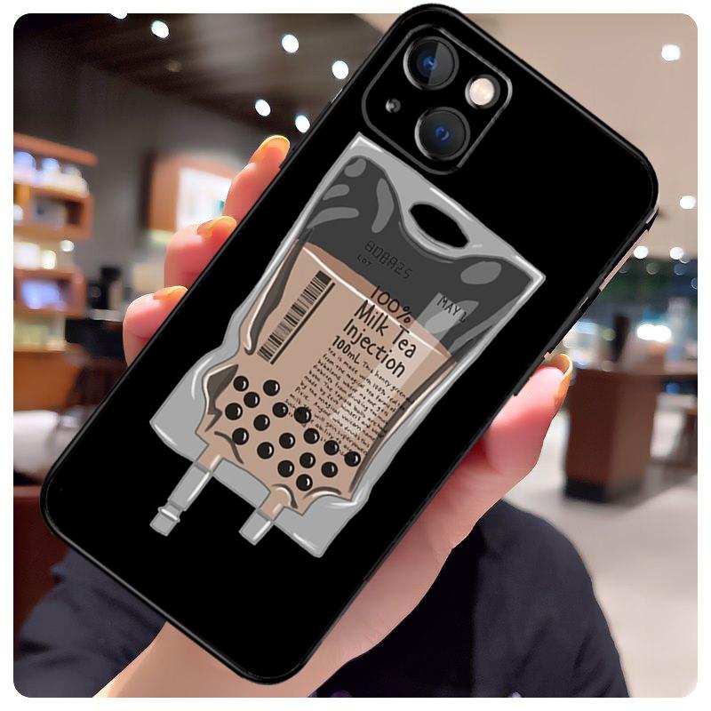 Boba Milk Tea Case For iPhone 13 Pro Max 16 15 11 12 14 17 Pro Max mini 15 16 Plus 16e 17 Air Phone Cover