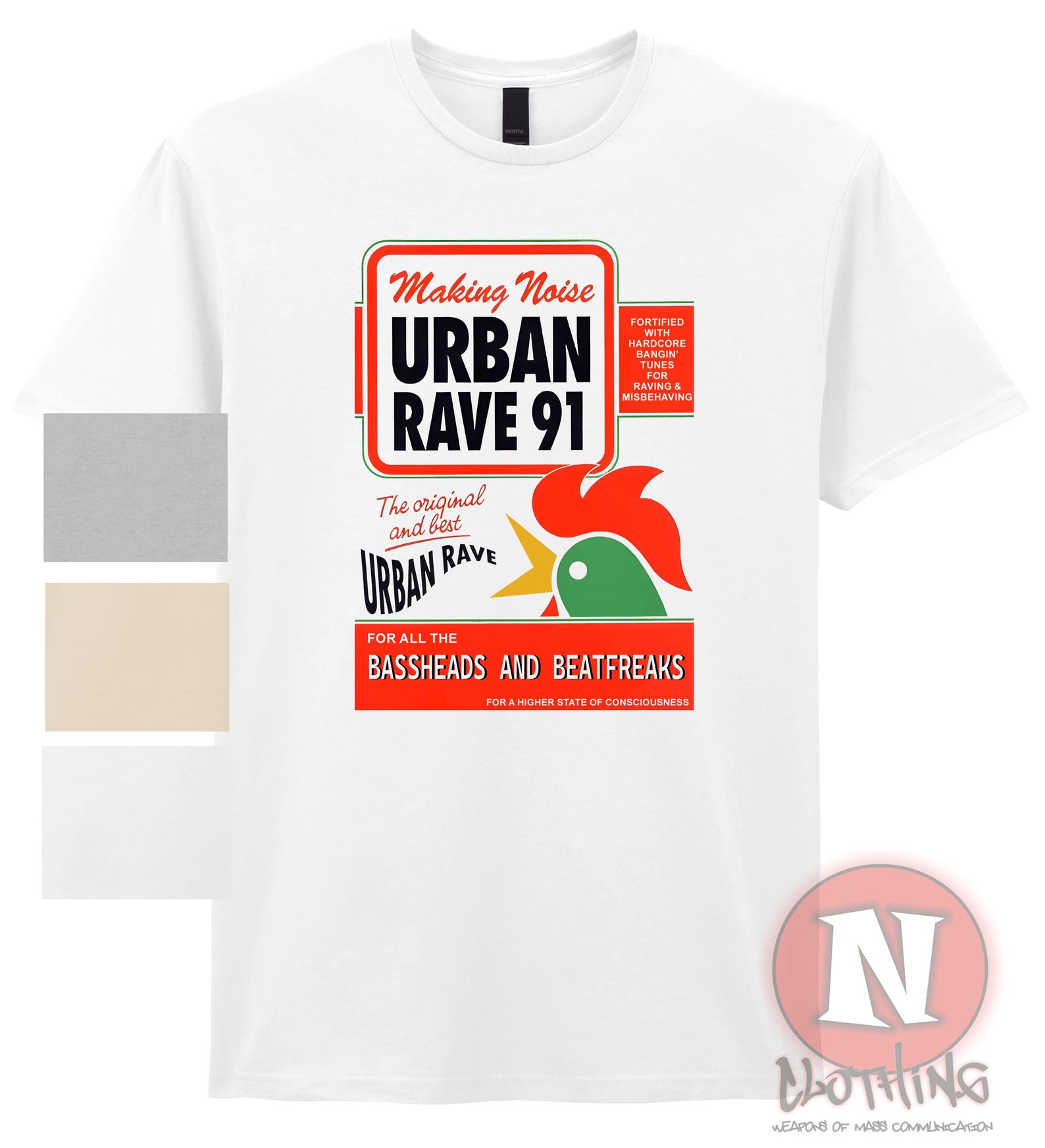 Urban Rave 91 T-Shirt classic old school edm flyer M