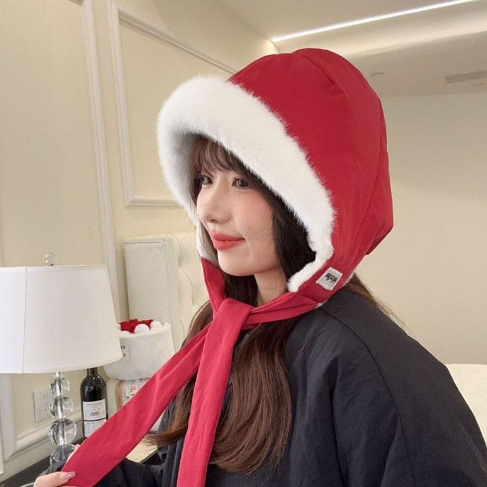 Thermal Pullover Beanie Hat Strap Lei Feng Cap Convertible Crossbody Bag Hat Winter