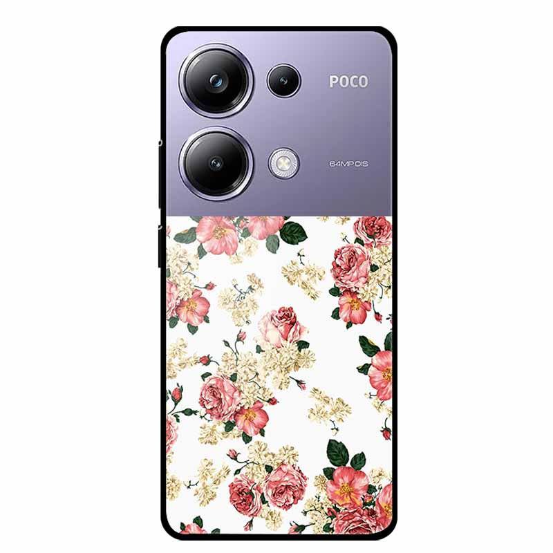 Painting Cover For Poco M6 Pro GlassTempered Glass Case Hard Back Shield for Xiaomi Poco M 6 Pro 6.67" Colourful Phone Fundas