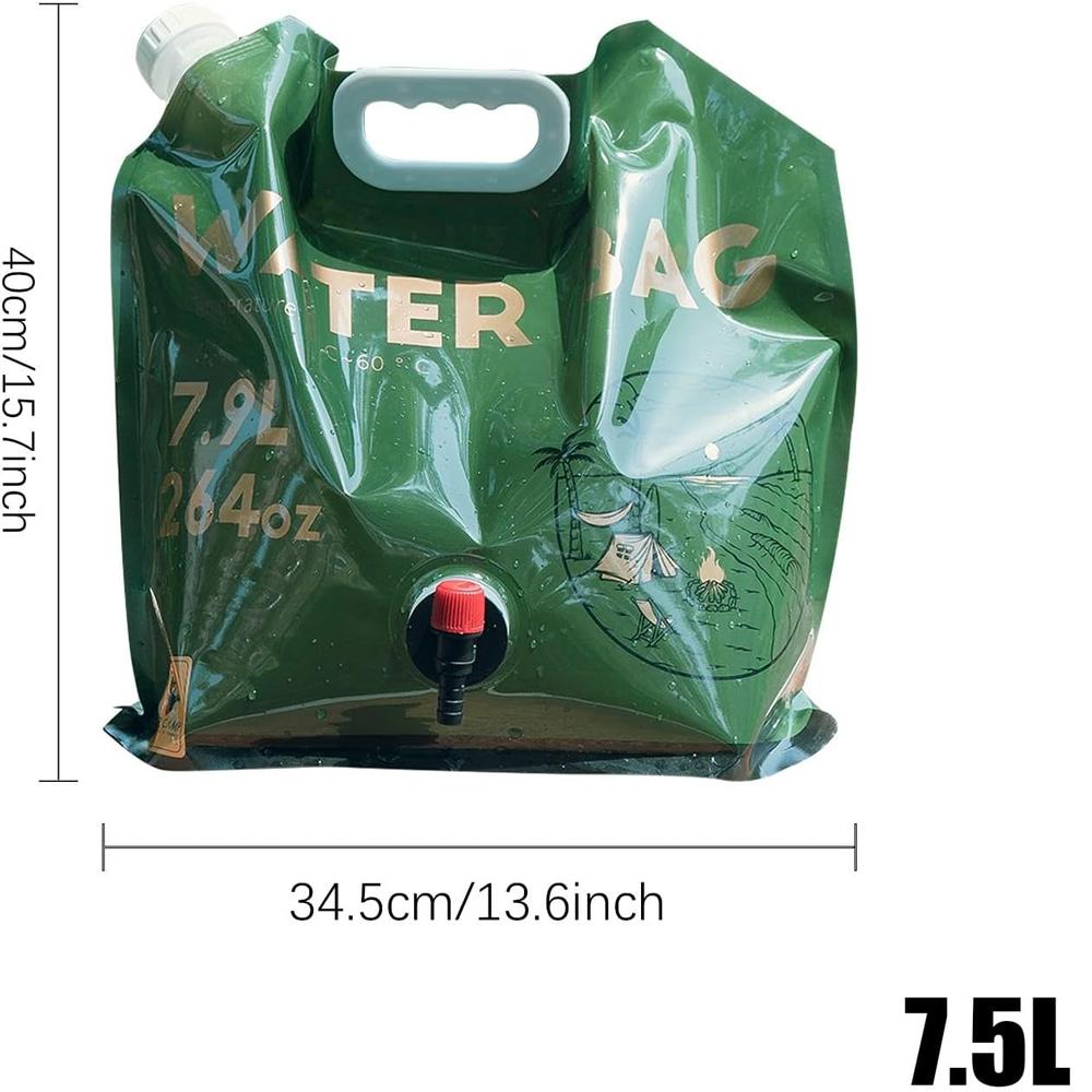 

Outdoor Portable Folding Water Bag Mountaineering Travel Camping Plastic Soft Water Storage Bag Water Bucket Large Capacity Wate срібний