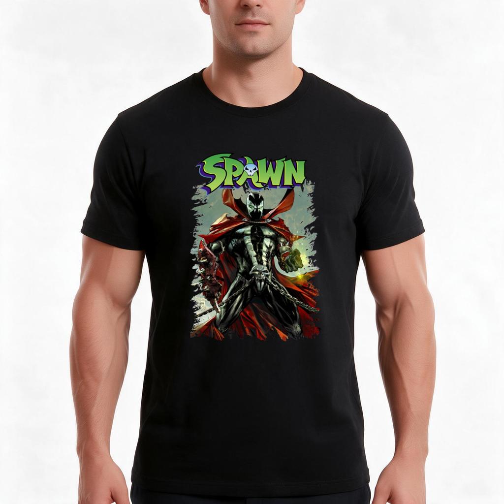 Spawn Tshirt Summer Casual Cotton Tee Oversized Streetwear Tops Vintage Graphic Print Loose Fit Short Sleeve 100 Cotton