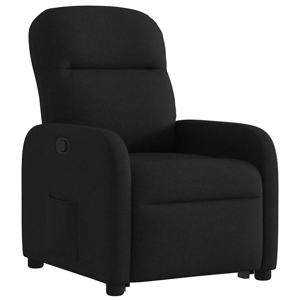 Recliner Chair with Rising Function Black Fabric