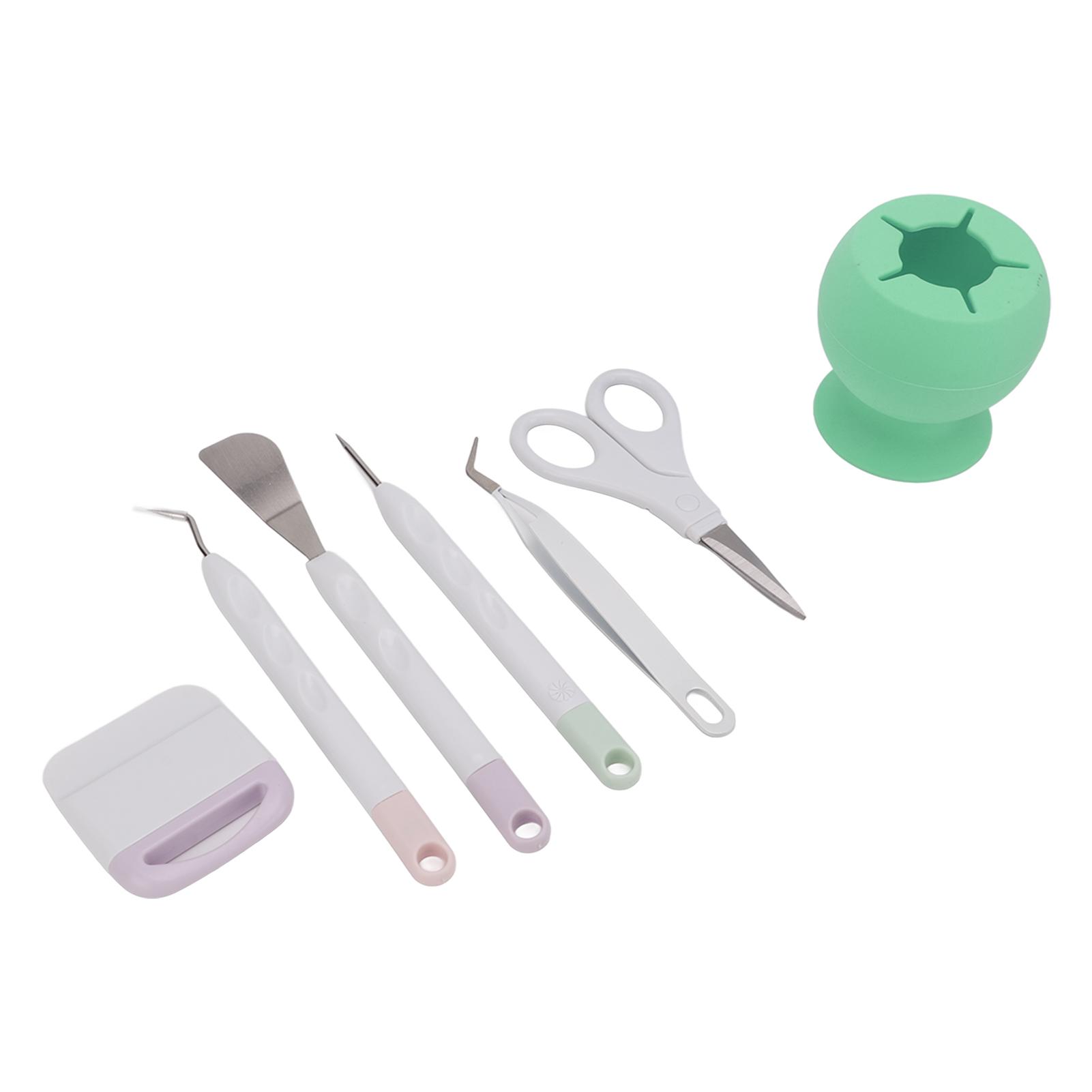 

Инструменты для поделок своими руками, простые в эксплуатации инструменты для поделок с силиконовым ящиком для хранения для резки бумаги и гравировки зелёный